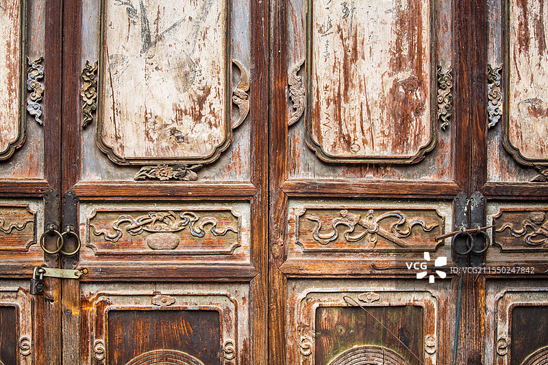 中国云南省红河哈尼族彝族自治州建水县西庄镇团山村民居景观图片素材