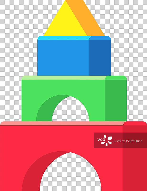 彩色积木玩具儿童建筑游戏卡通图片素材