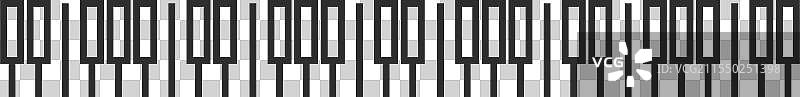 钢琴键线条图标旋律音符乐器图片素材