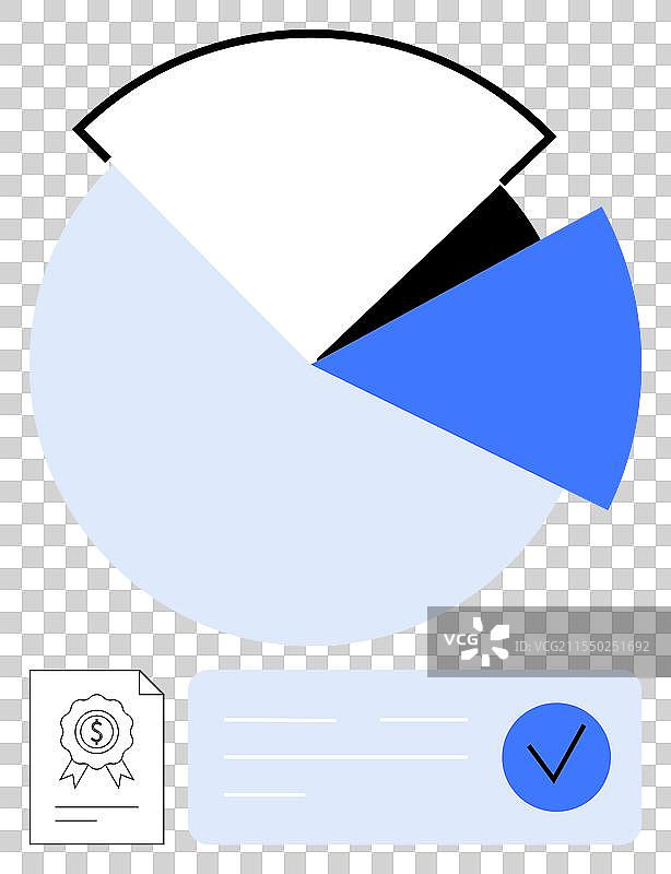 财务数据分析与饼图图片素材