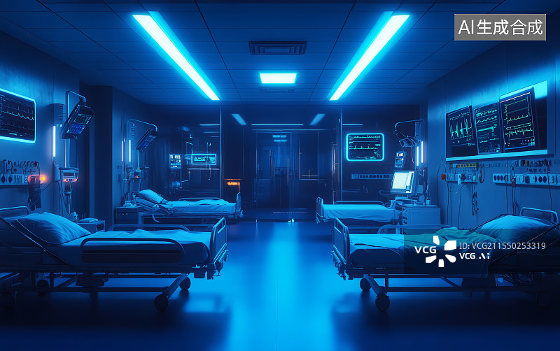 【AI数字艺术】ICU（重症监护室）图片素材