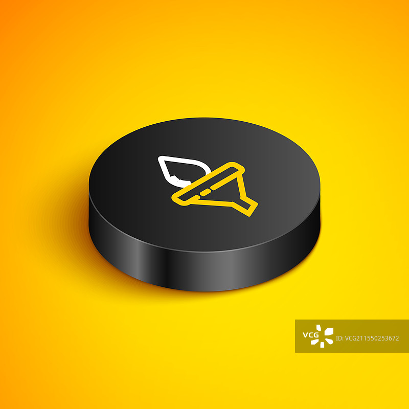 等轴测线性漏斗或过滤器与机油图片素材