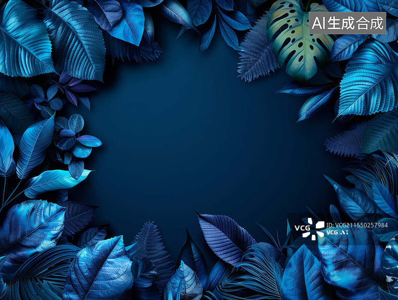 【AI数字艺术】科技感植物背景素材图片素材