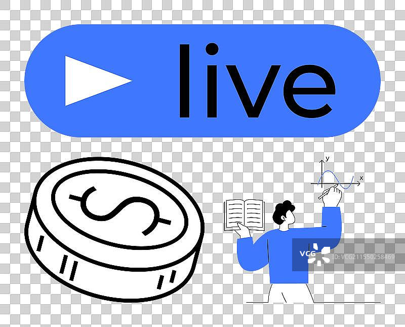 直播金融收益与教育图片素材