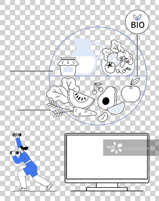 关注健康的个人在探索有机食品图片素材