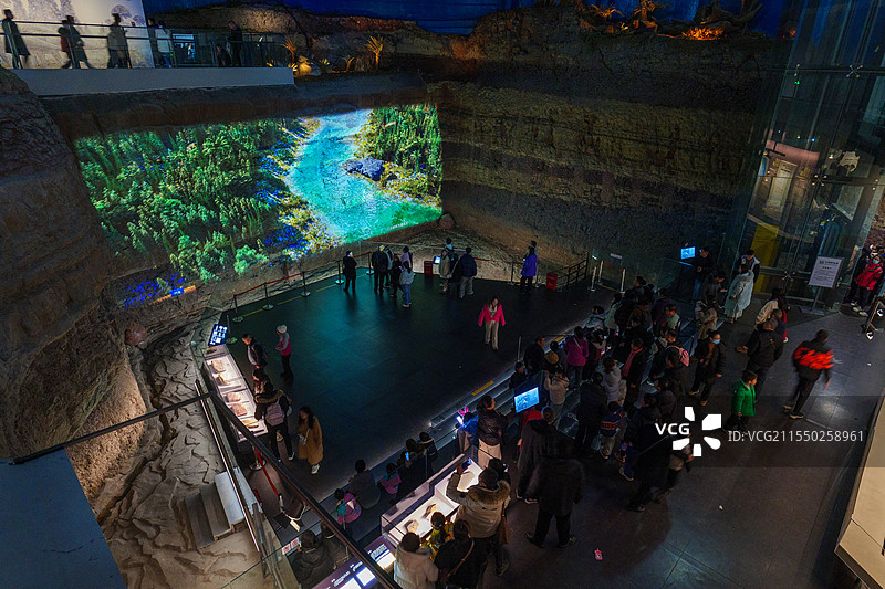 自贡恐龙博物馆的化石图片素材