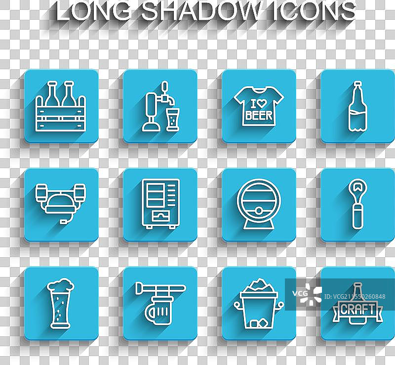 啤酒杯和玻璃包装的招牌图片素材