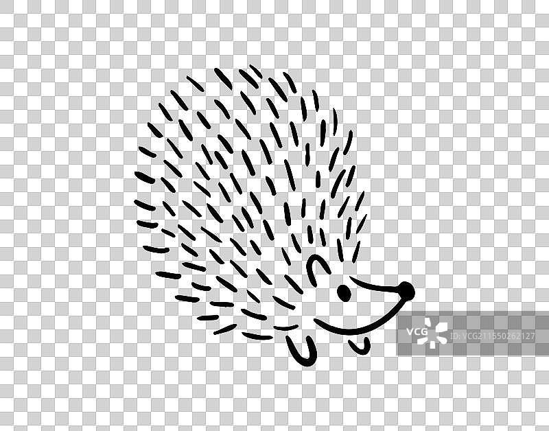 卡通涂鸦手绘可爱刺猬图片素材
