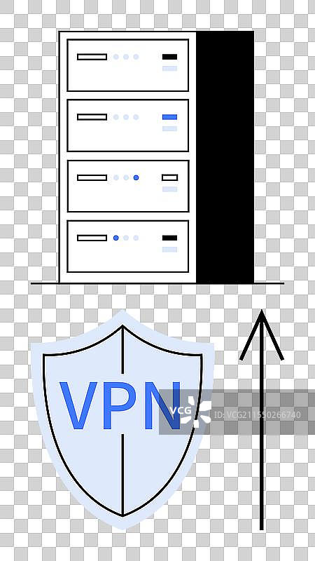 安全的VPN连接到服务器数据中心图片素材