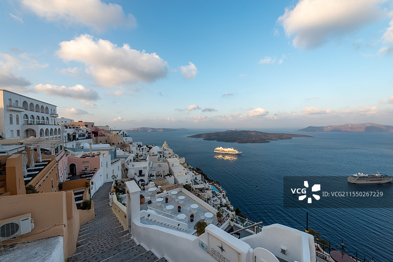 希腊 圣托里尼 希拉 锡拉岛 基克拉泽斯群岛图片素材