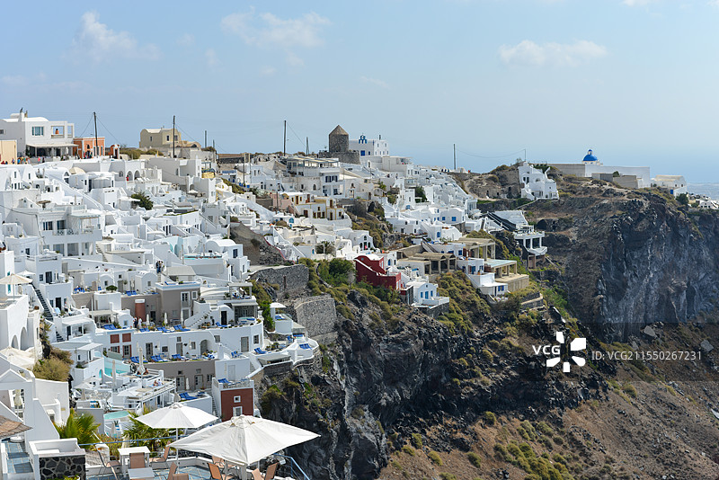希腊 圣托里尼 希拉 锡拉岛 基克拉泽斯群岛 Firostefani图片素材