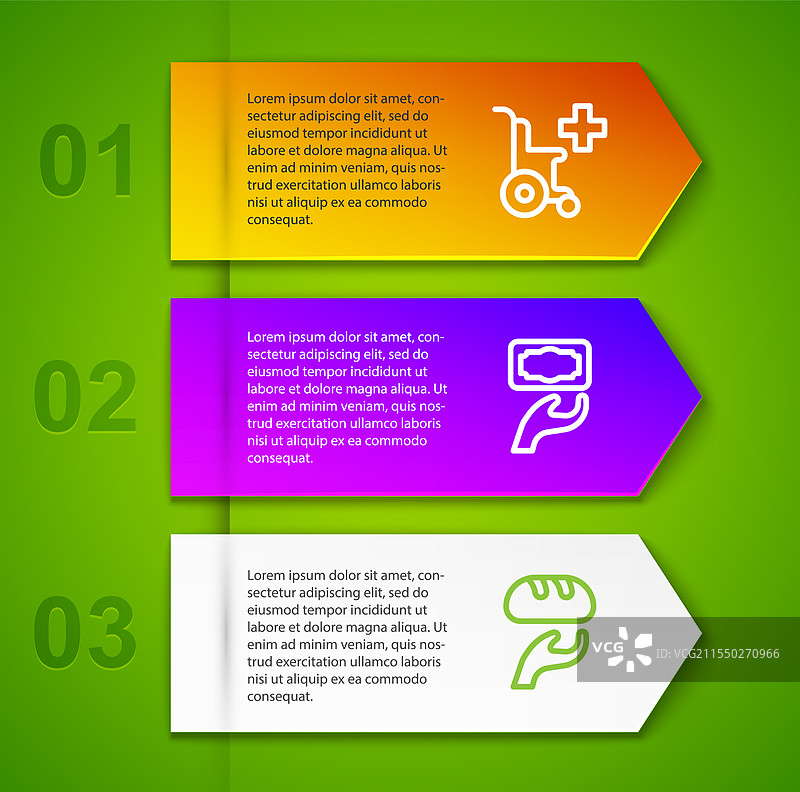 为残疾人捐赠的轮椅排队图片素材