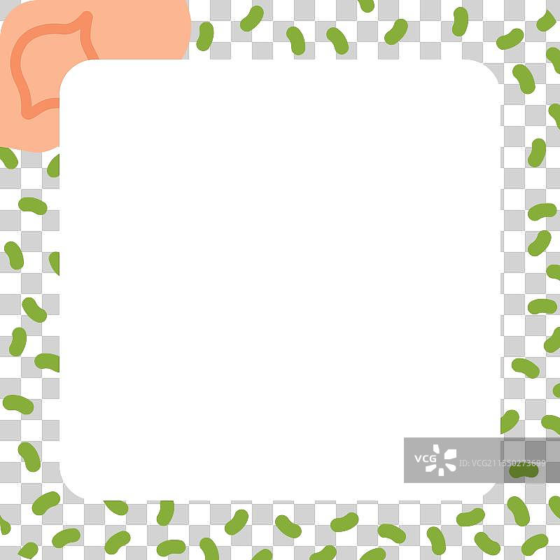 带有花卉装饰的抽象框架图片素材