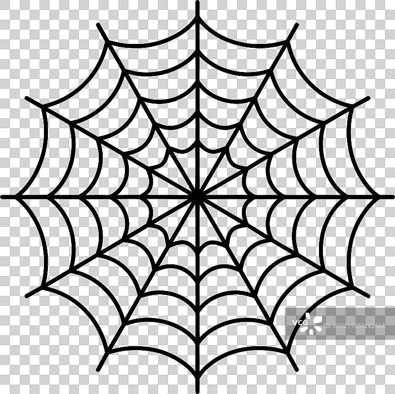 白色背景上的蜘蛛网图标图片素材