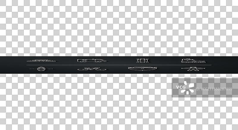 设置线条的一级方程式赛车、皮划艇、独木舟和滑轮图片素材