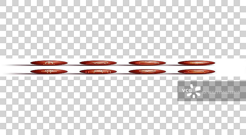 亚历山大柱状碑与十字安卡交叉图片素材