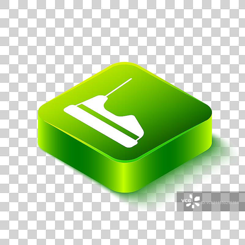 等距碰碰车图标，背景为绿色图片素材