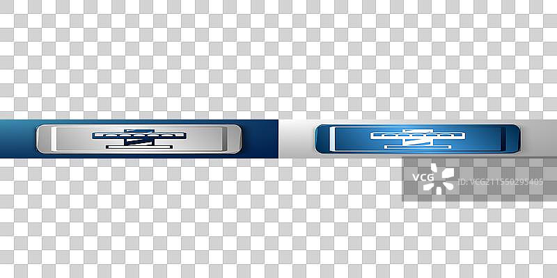 白色吸引力旋转木马图标，背景为蓝色图片素材