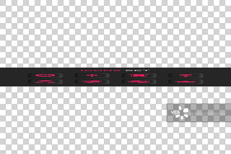 中世纪的斧头、圆形盾牌、旗帜和国王的盾牌图片素材