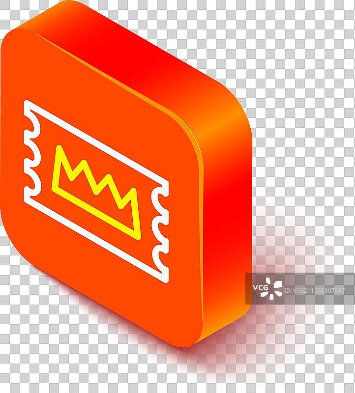 等距线条音乐会门票图标，孤立于背景上图片素材