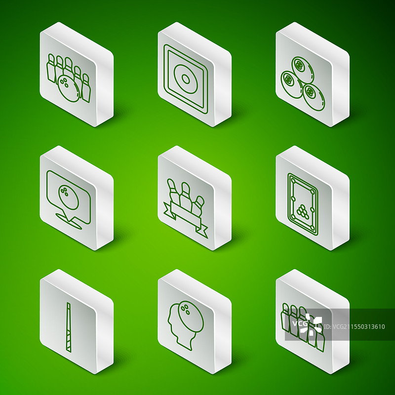 保龄球瓶、球和场地设置图片素材