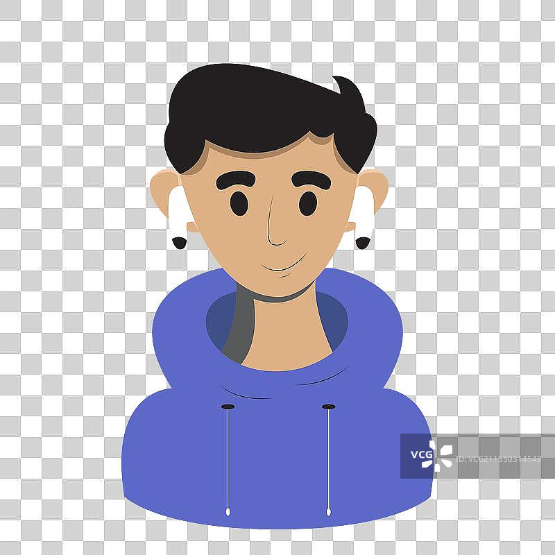 一个戴着耳机的男人图片素材