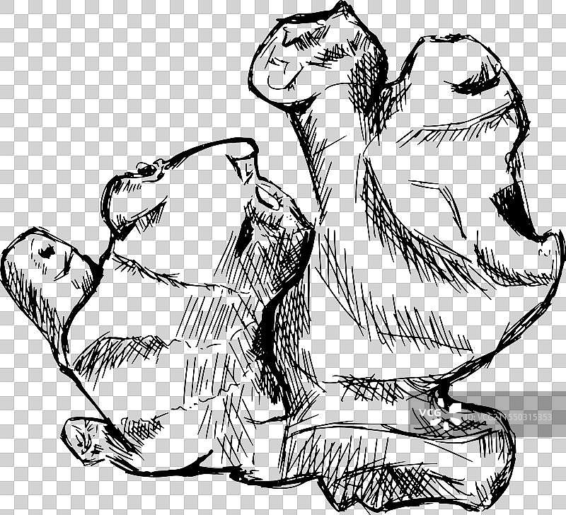 大姜根大视图图形黑白色图片素材