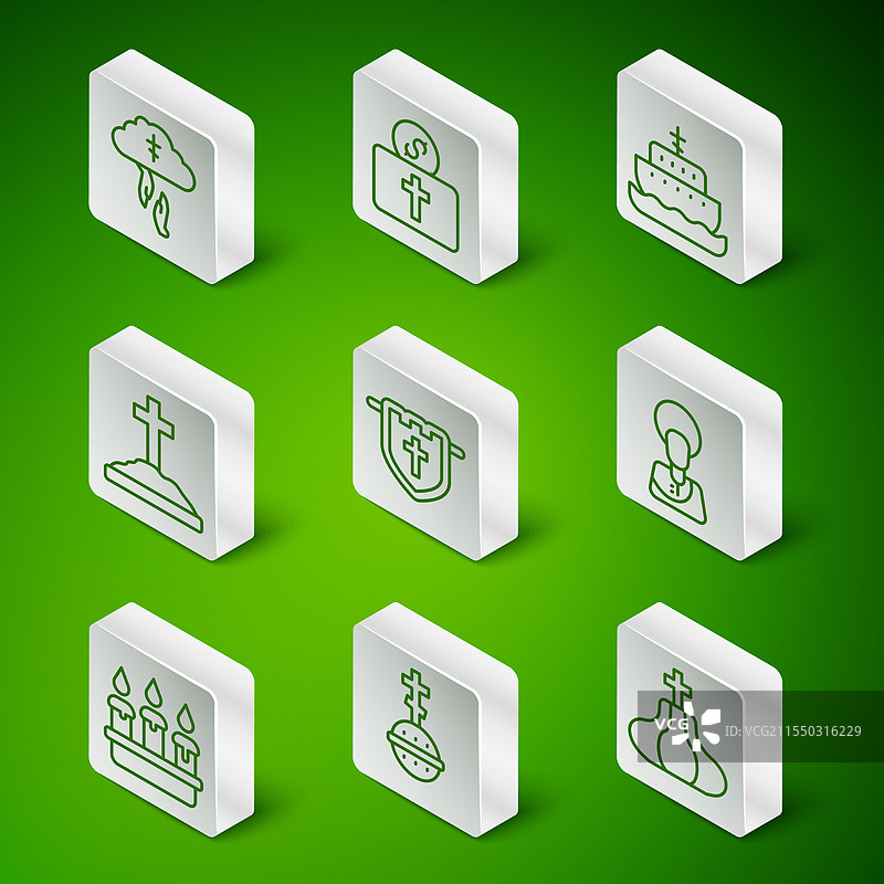 教堂塔楼上的基督教十字架图片素材