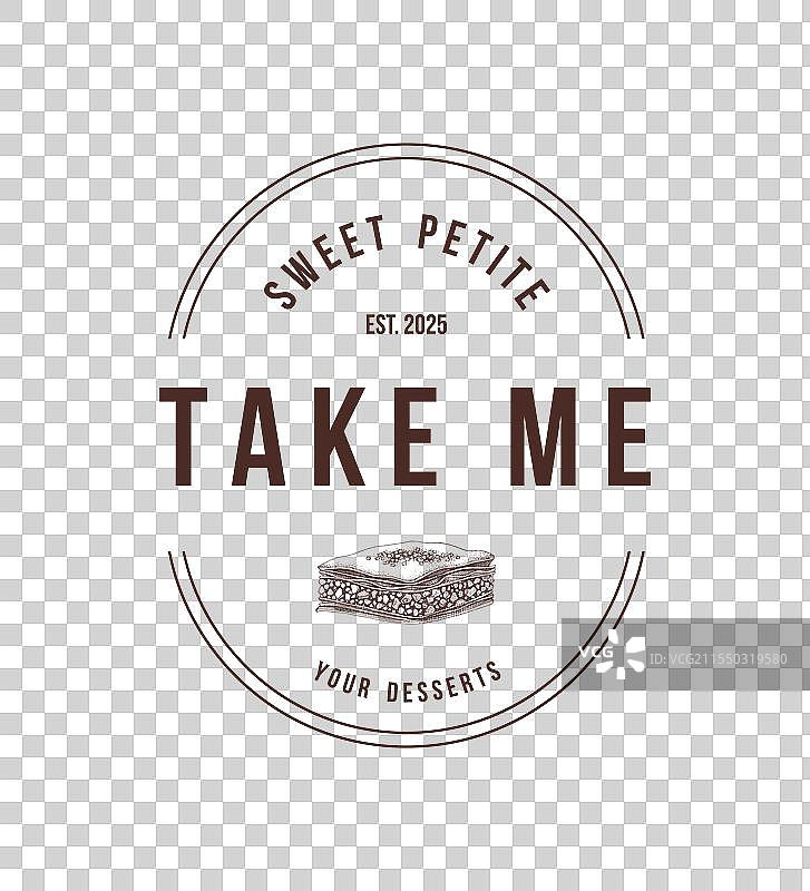 烘焙屋和糕点店的现成标志图片素材