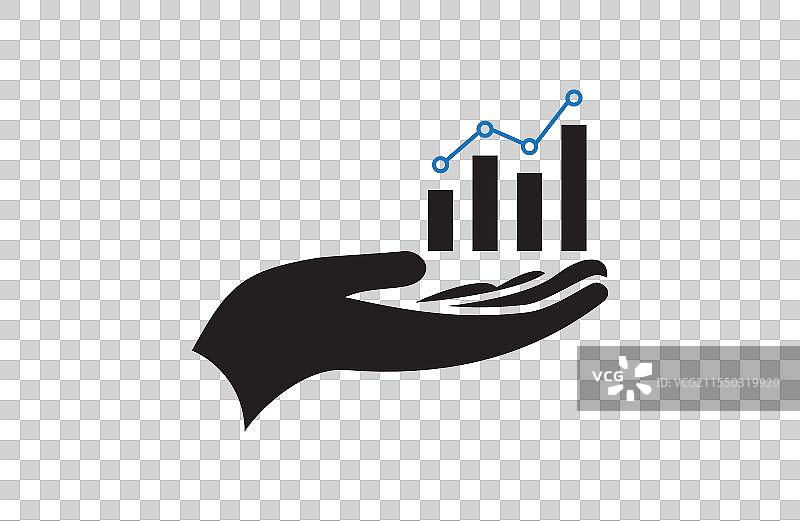 手持财务收益分析图标图片素材
