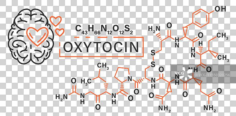 催产素角色，轮廓风格，快乐荷尔蒙图片素材