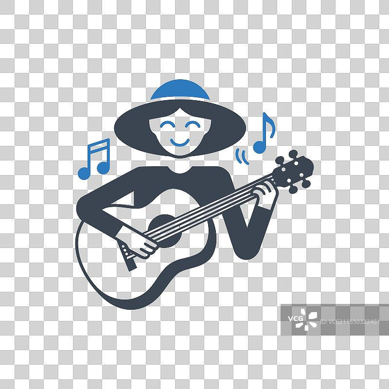 吉他演奏者图标图片素材