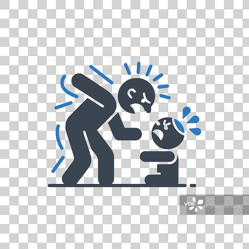 愤怒的父母与孩子图标图片素材