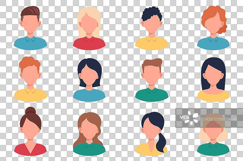 男性和女性肖像画图片素材