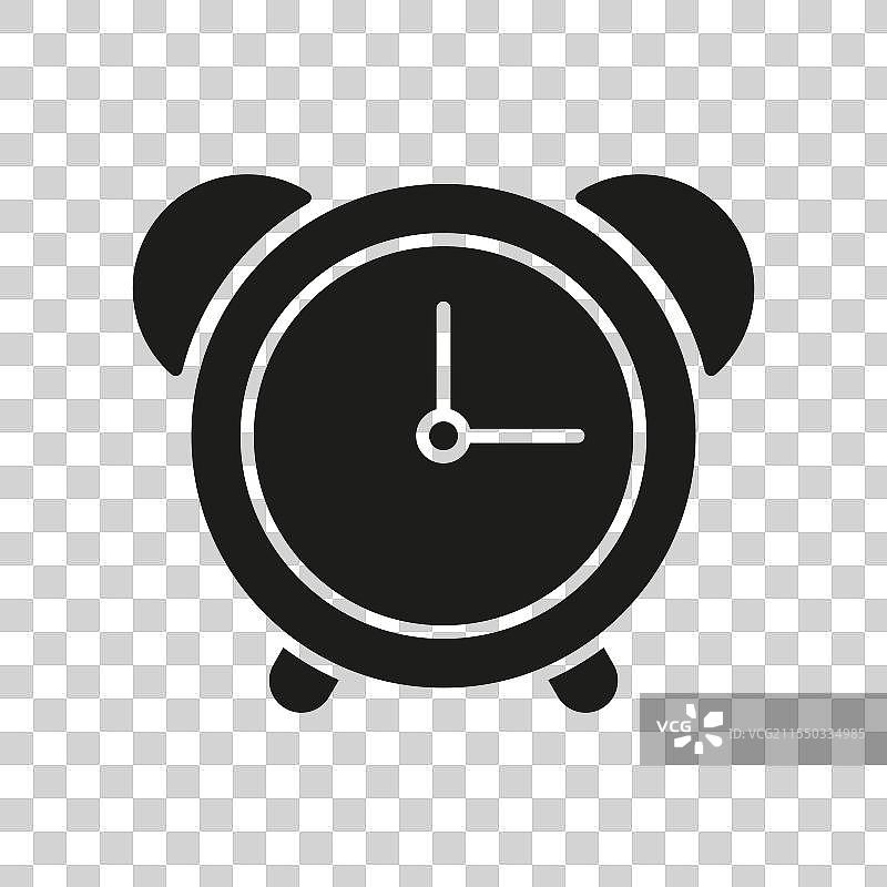 经典铃铛闹钟轮廓图标图片素材