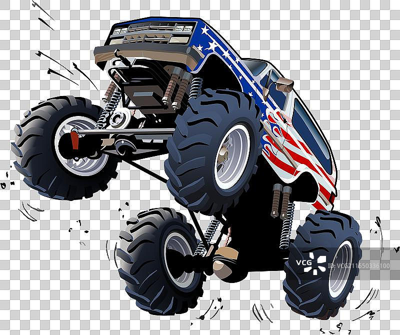 卡通怪兽卡车图片素材