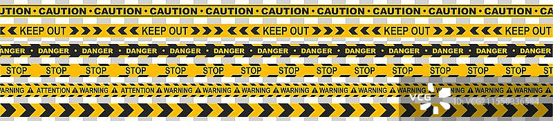 黄色和黑色丝带套装图片素材