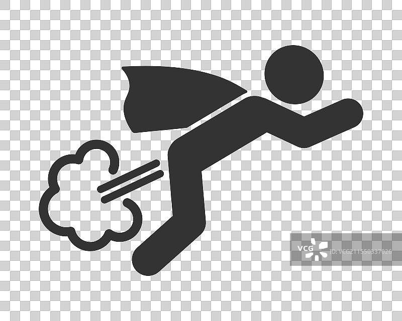 放屁的超级英雄图标幽默符号图片素材