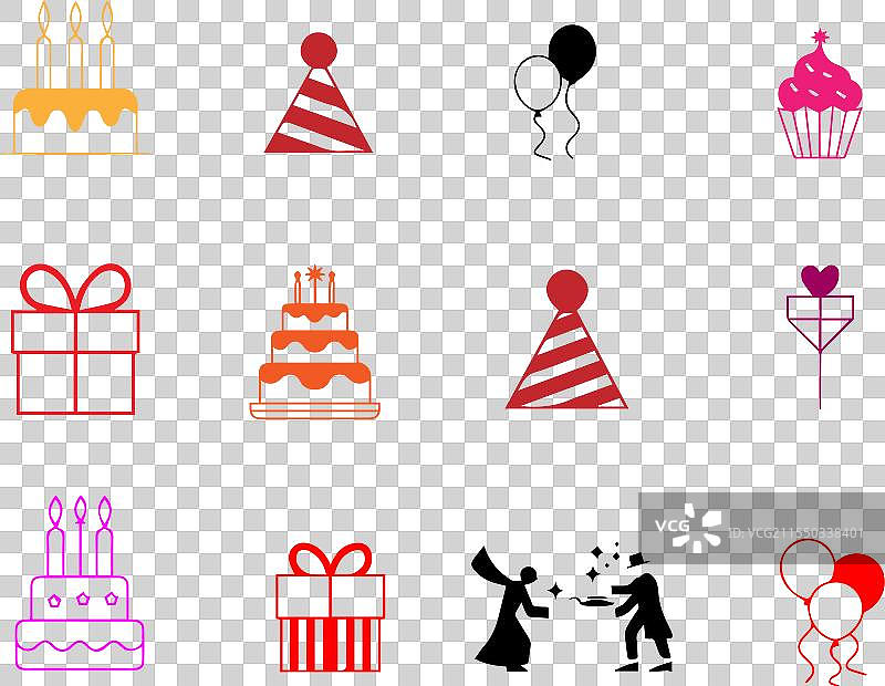 节日图标合集图片素材