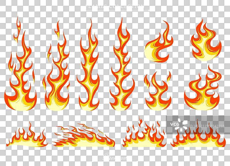 火元素的卡通形象，明亮的火焰图片素材