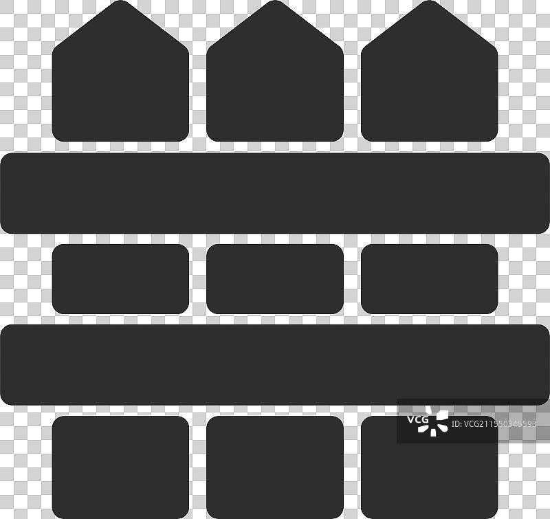 黑色木栅栏图标符号图片素材