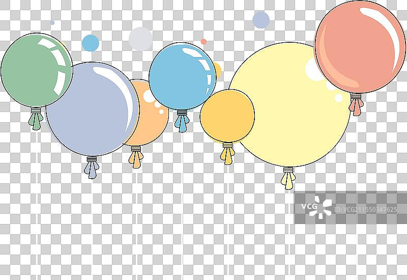 抽象色彩闪亮气球背景图片素材