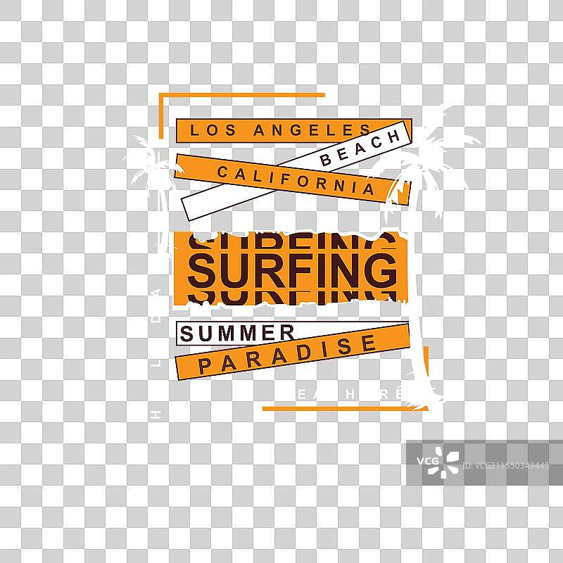 加州冲浪天堂夏季印刷品图片素材