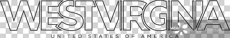 西弗吉尼亚州美国排版标语设计图片素材