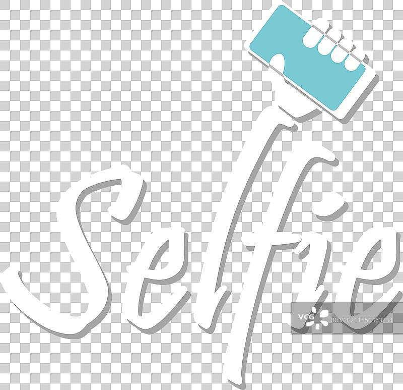 在智能手机上自拍的概念图片素材