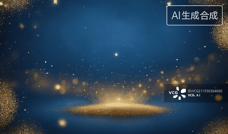 【AI数字艺术】金色梦幻舞台图片素材