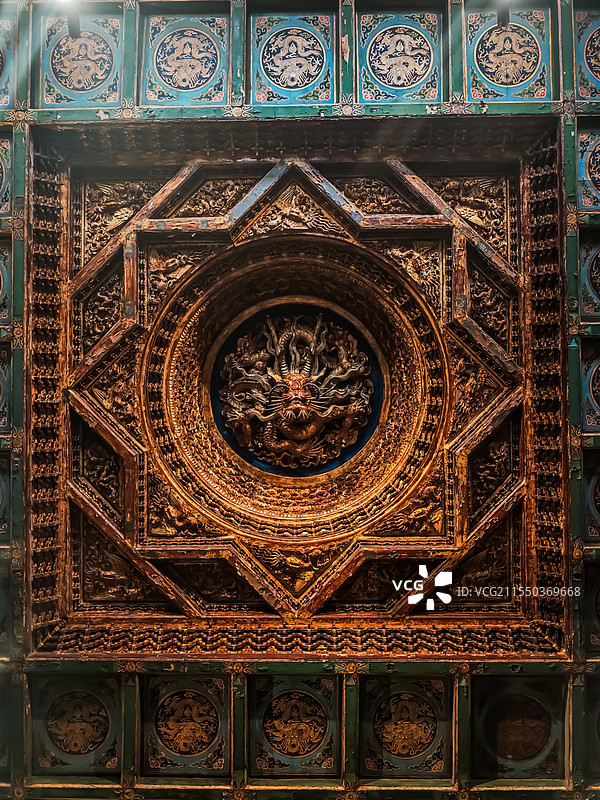 故宫斋宫藻井图片素材