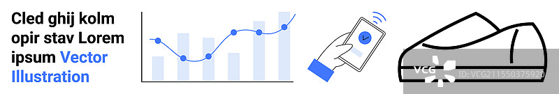 通过移动连接分析数据趋势图片素材