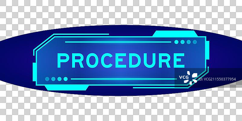 未来感的HUD横幅，上面有“程序”一词图片素材