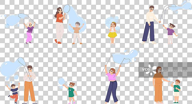 成人在派对上玩泡泡和肥皂泡图片素材